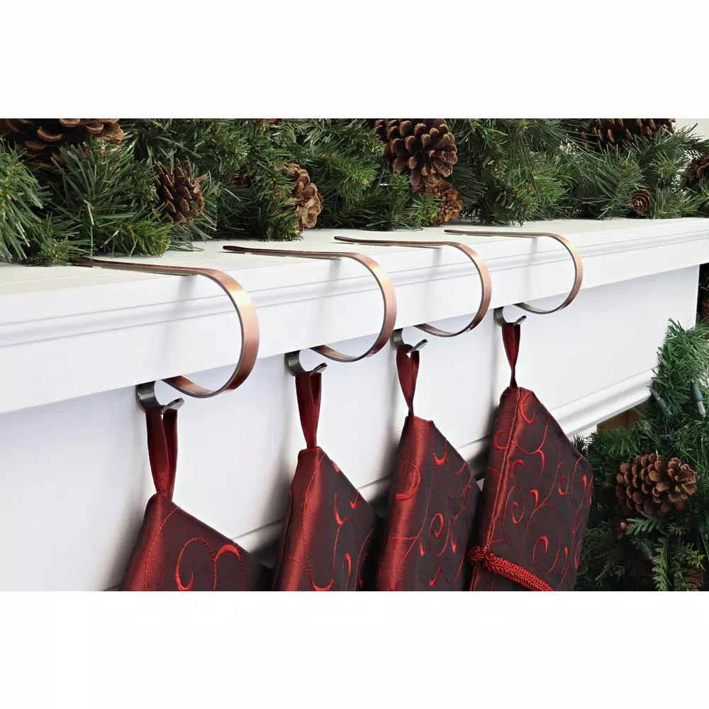 Haute Decor Original MantleClip Brushed Copper Stocking Holder (4-Pack) 2 Haute Decor Original MantleClip Brushed Copper Stocking Holder (4-Pack) - Image 2