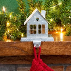 Glitzhome 6.00 In. H Galvanized House Stocking Holder -Indoor-Christmas-Decorations Sales unnamed file 788