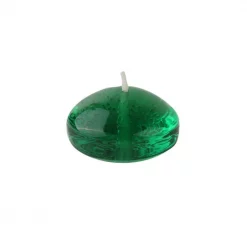 Zest Candle 1.75 In. Clear Hunter Green Gel Floating Candles (Box Of 12)
