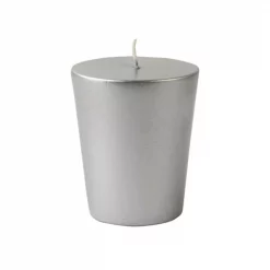 Zest Candle 1.75 In. Metallic Silver Votive Candles (12-Box)