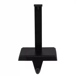 Northlight 6.75 In. Matte Black Hanging Stocking Hanger Embellished With Glitter Nickel Plated Ornament