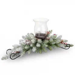 National Tree Company 30 In. Dunhill Fir Centerpiece And Candle Holder