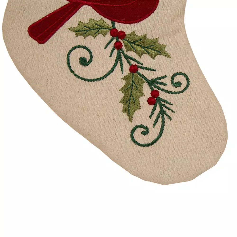 Glitzhome 21 In. Polyester Fabric Christmas Decoration Stocking (2-Pack) 5 Glitzhome 21 In. Polyester Fabric Christmas Decoration Stocking (2-Pack) - Image 5