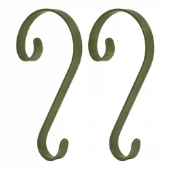 Haute Decor 6 In. Antique Brass Stocking Scrolls Holders (2-Pack)