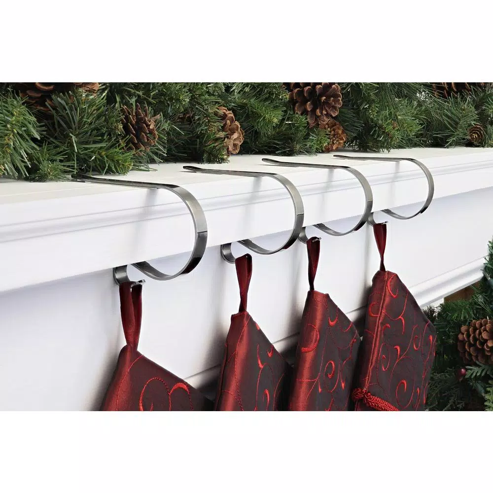 Haute Decor Original MantleClip Brushed Nickel Stocking Holder (4-Pack) 2 Haute Decor Original MantleClip Brushed Nickel Stocking Holder (4-Pack) - Image 2